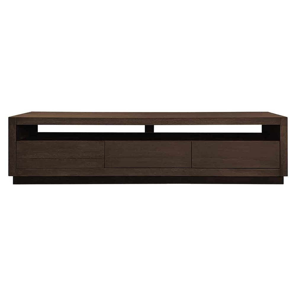 Product photograph of Richmond Interiors Oakura Tv-unit 3-drawers In Brown from Olivia's.