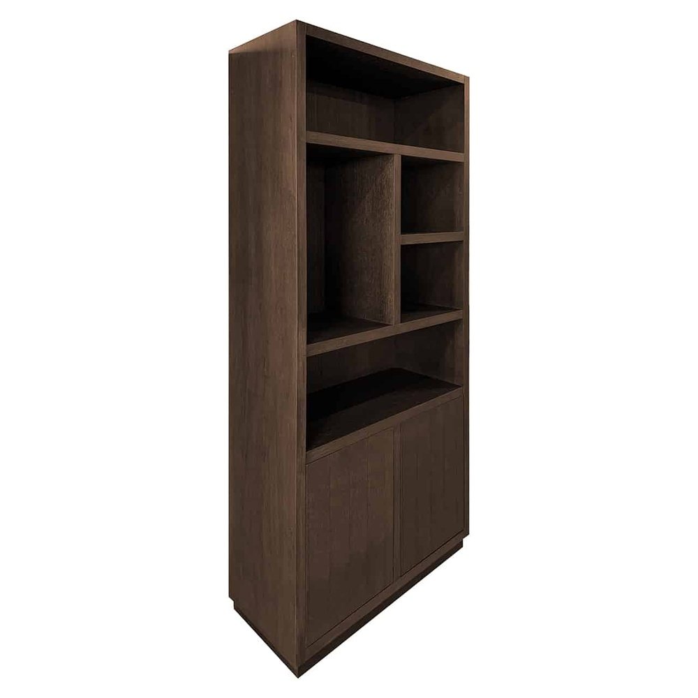 Product photograph of Richmond Interiors Oakura Bookcase 2-doors In Brown from Olivia's