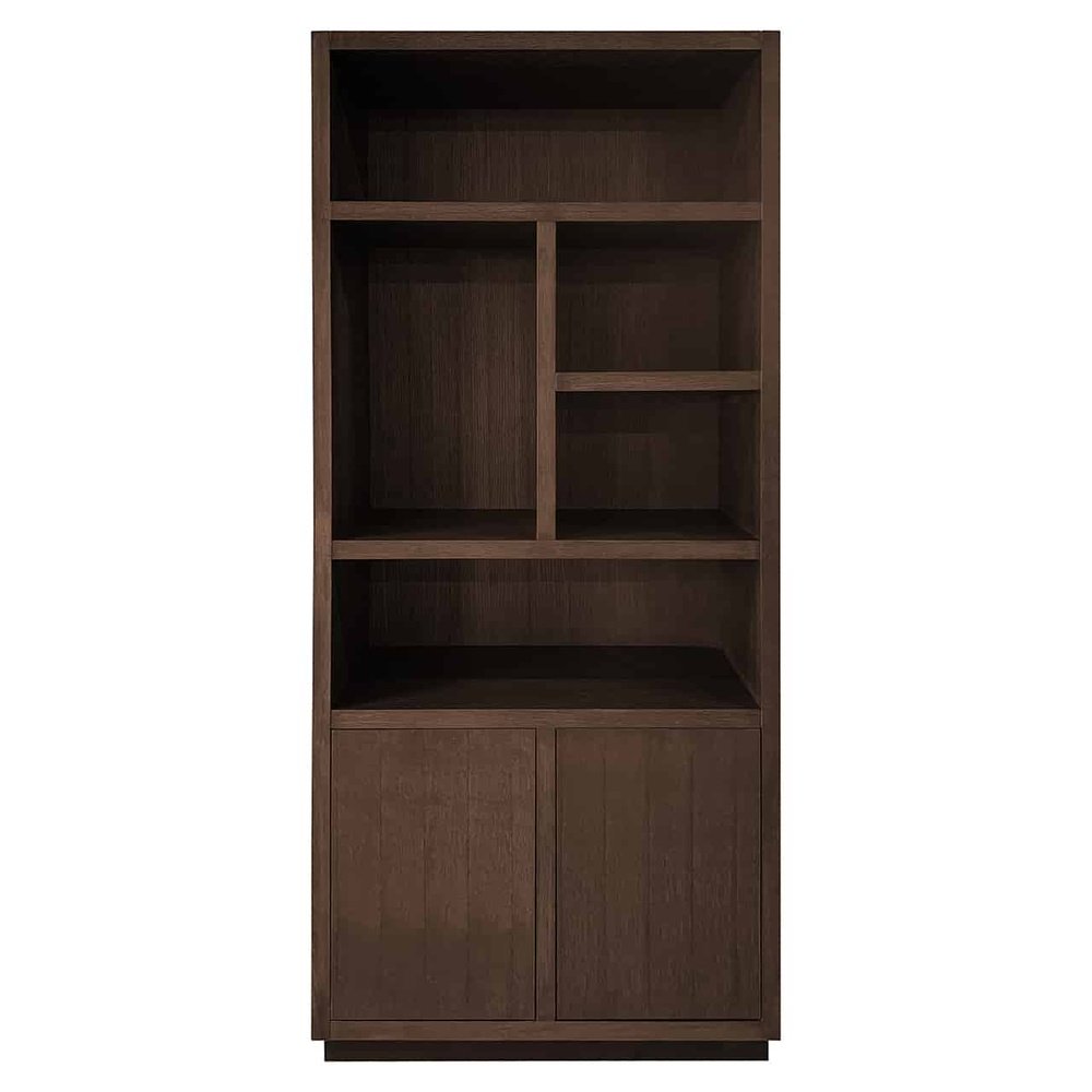 Product photograph of Richmond Interiors Oakura Bookcase 2-doors In Brown from Olivia's.