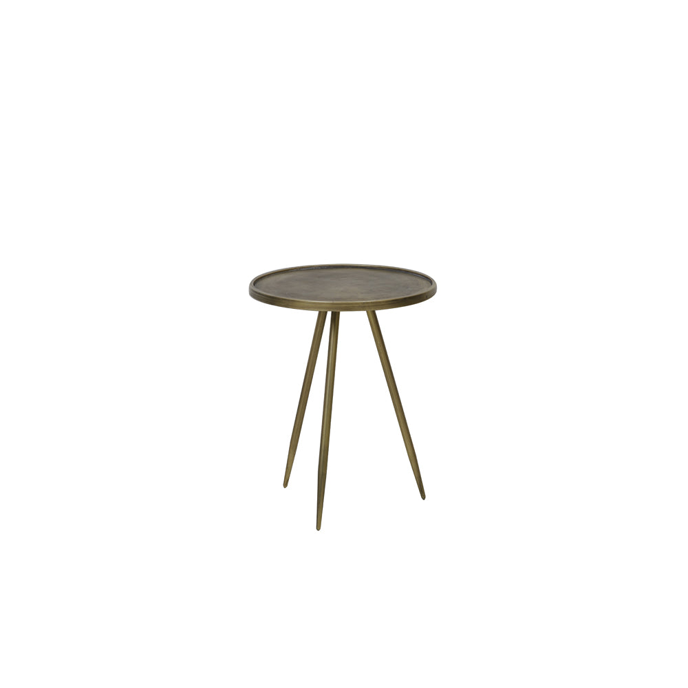 Product photograph of Light Living Envira Side Table In Antique Gold Outlet Medium from Olivia's.