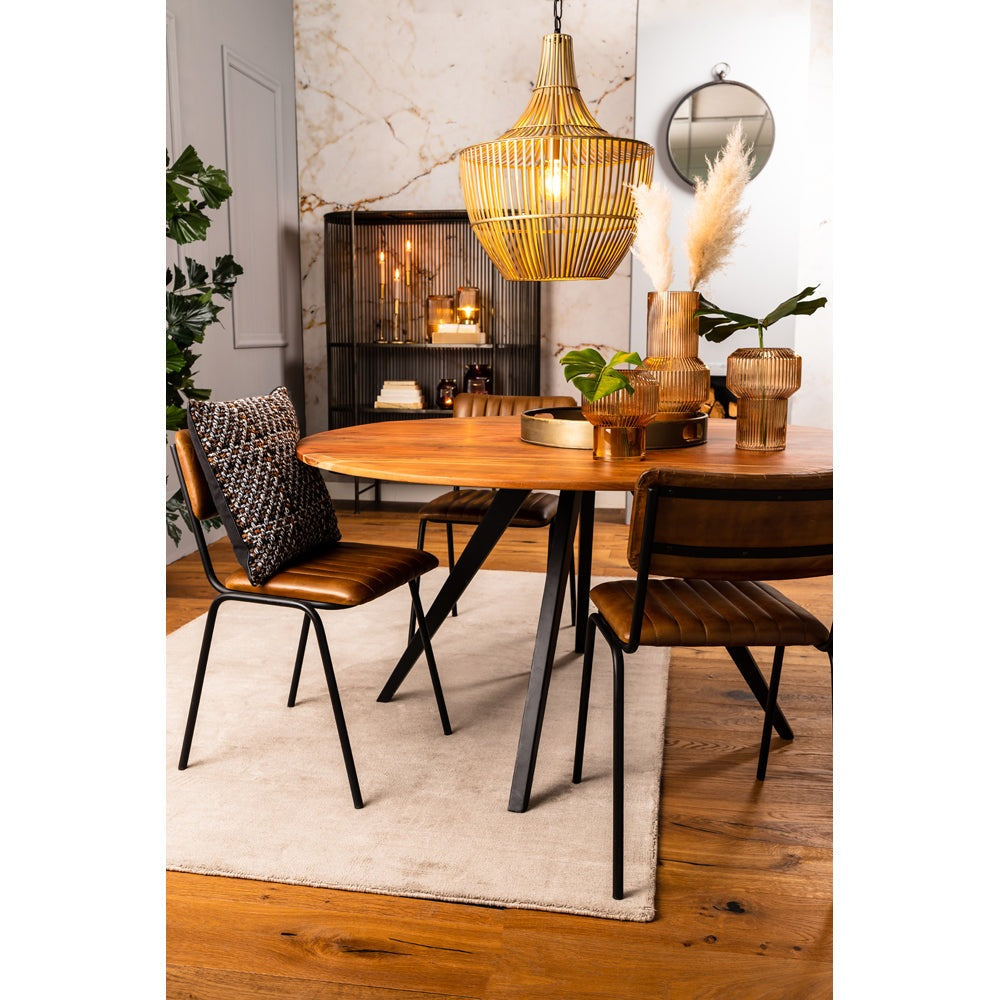 Product photograph of Light Living Mimoso Dining Table In Black Outlet from Olivia's.