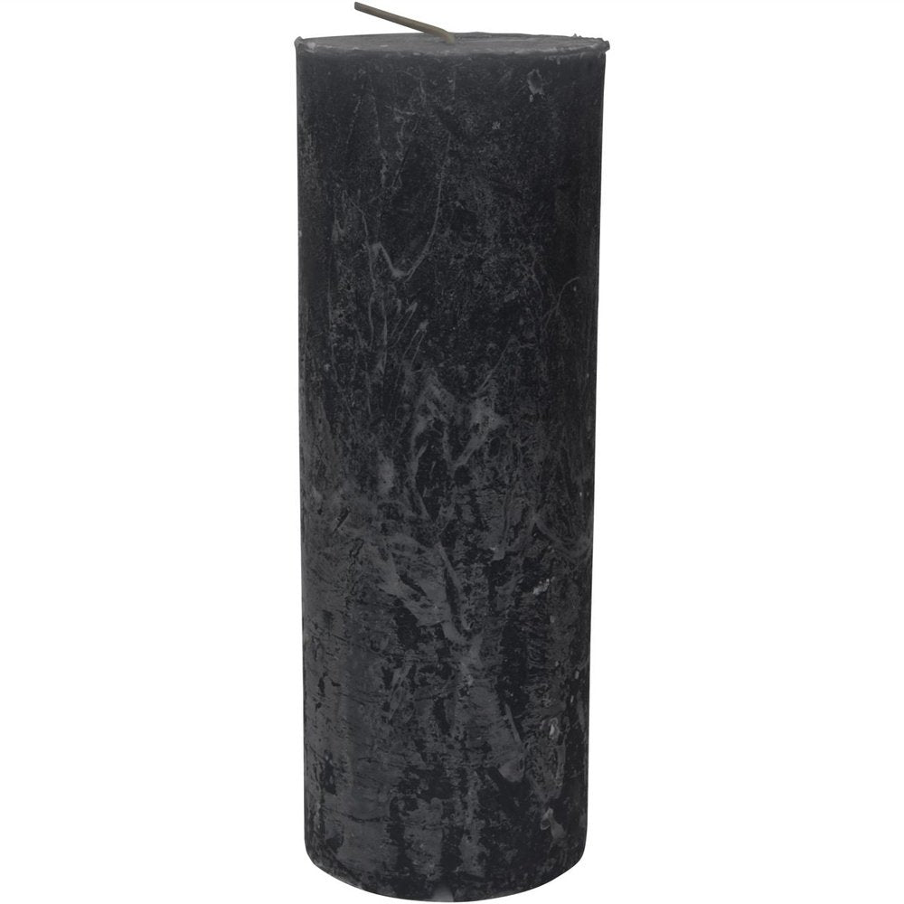 Product photograph of Libra Interiors Dark Grey Rustica Pillar Candle from Olivia's