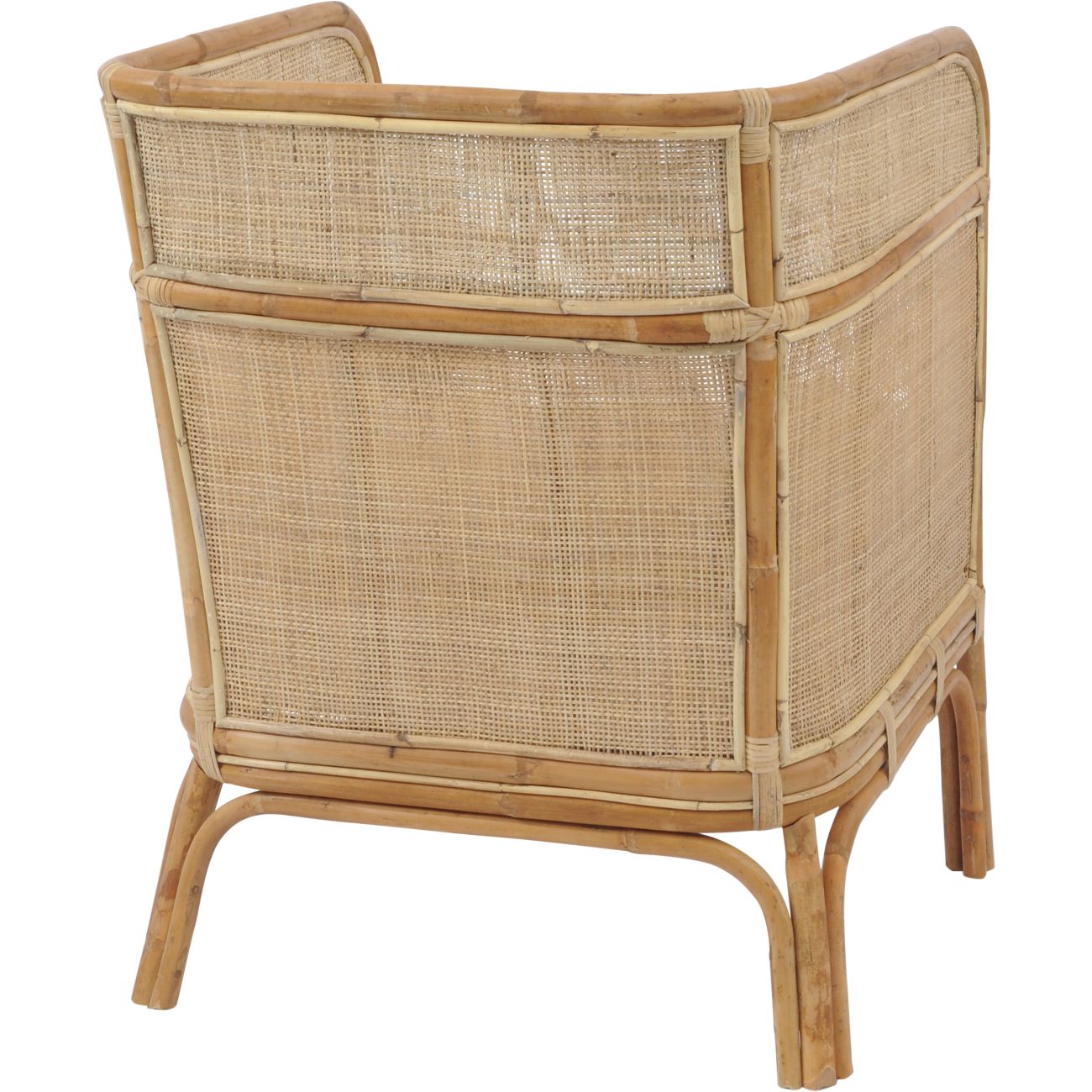Product photograph of Libra Toba Natural Occasional Chair With High Wrap Round Back Rattan Outlet from Olivia's.