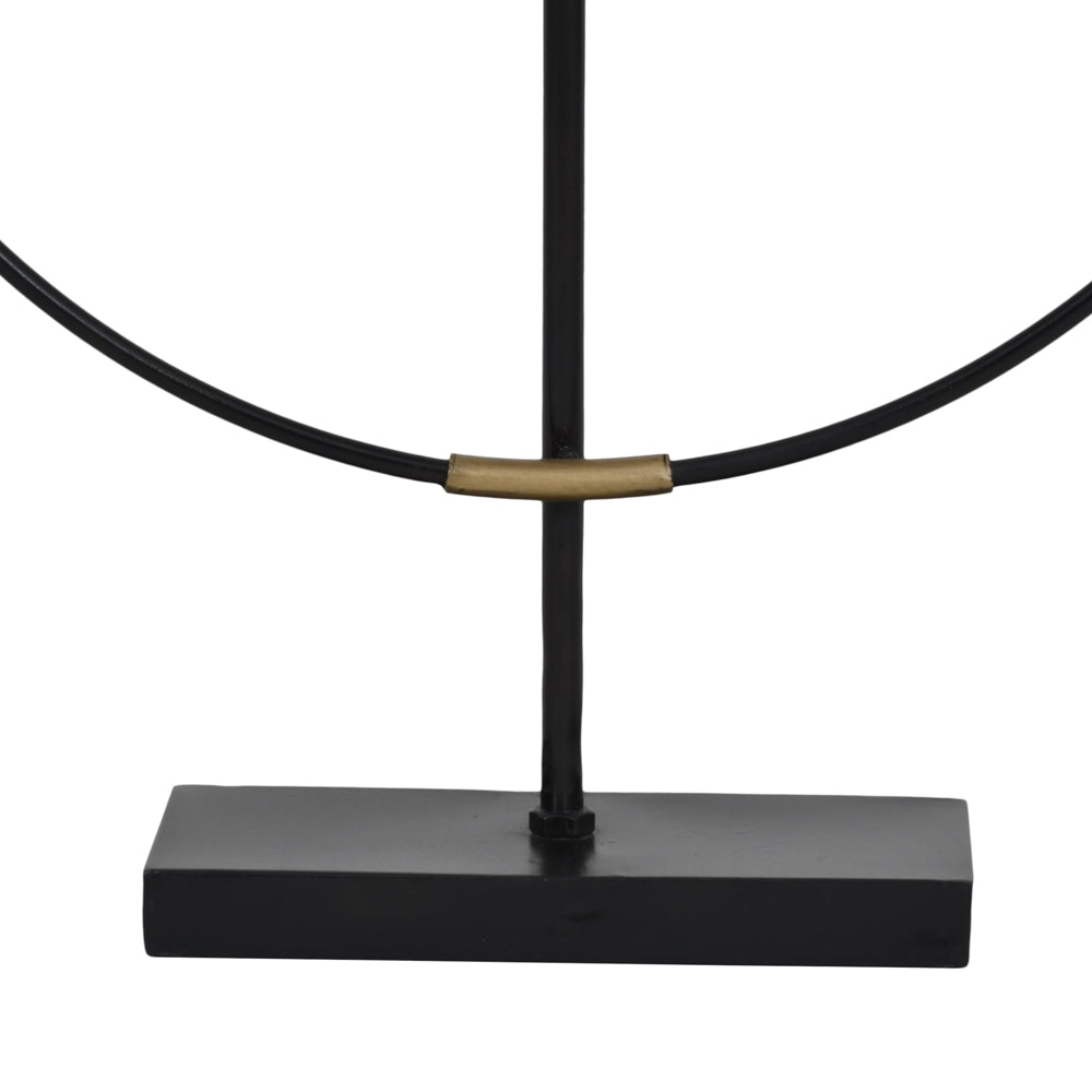 Product photograph of Libra Interiors Brass And Black Framed Mantel Clock Outlet from Olivia's.