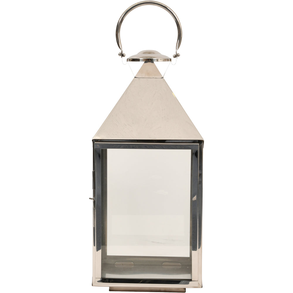Product photograph of Libra Midnight Mayfair Collection - Iconic Brompton Square Lantern Polished Nickel Outlet from Olivia's