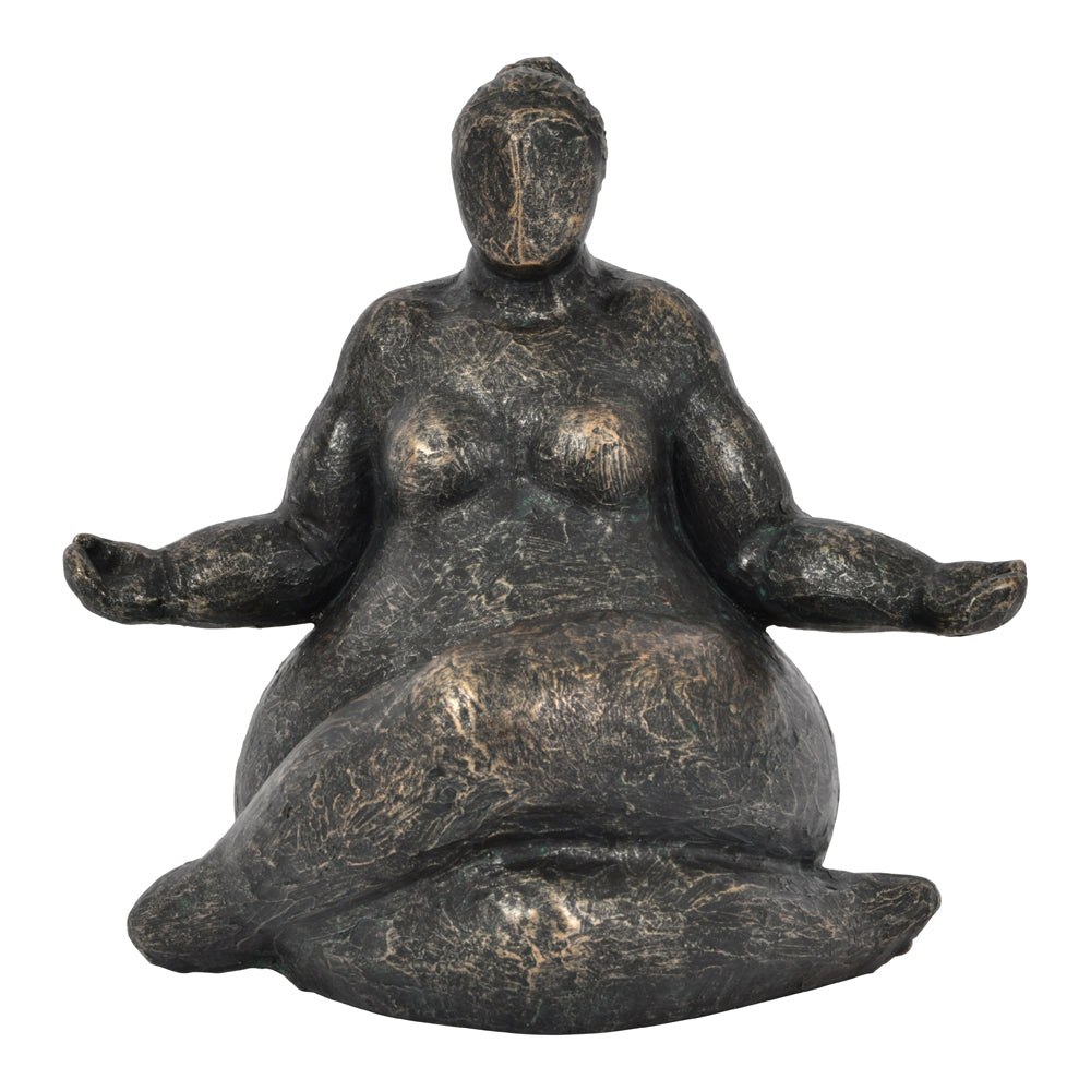 Libra Calm Neutral Collection Freya Meditating Feminine Form Resin Sculpture Outlet