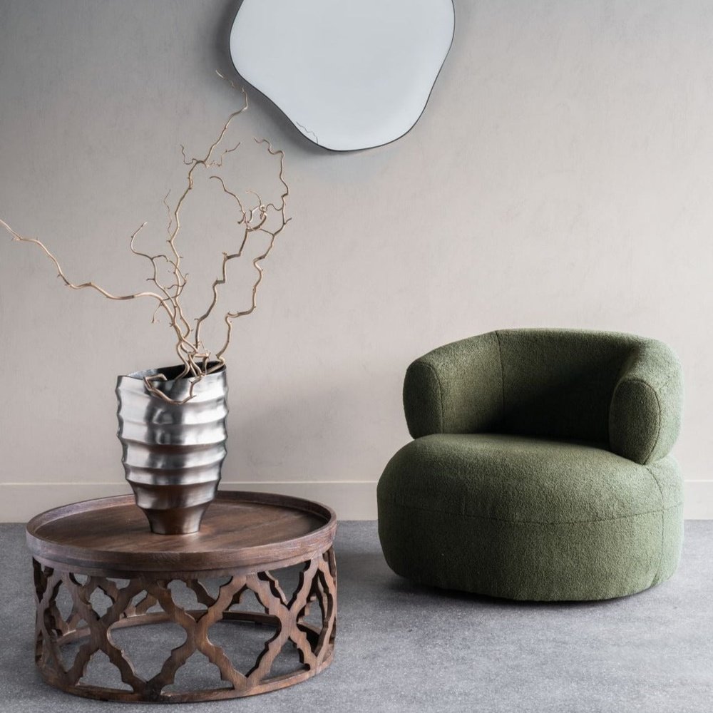Product photograph of Libra Interiors Luna Occasional Chair In Green from Olivia's.