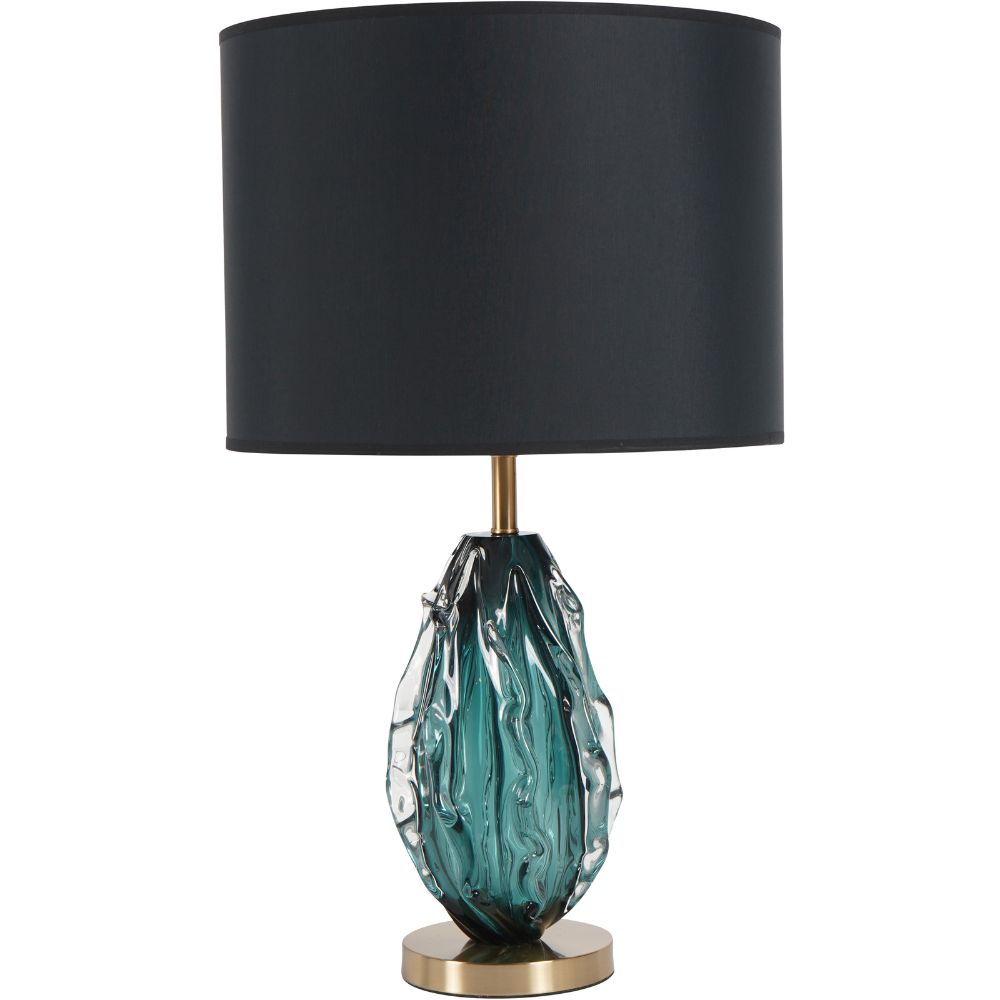 Product photograph of Libra Interiors Heydon Green Glass Table Lamp Base Only from Olivia's