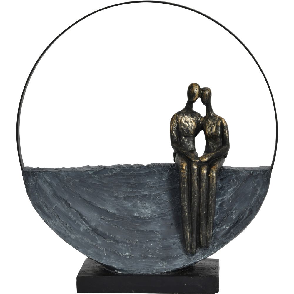 Libra Couple Encircled Sculpture