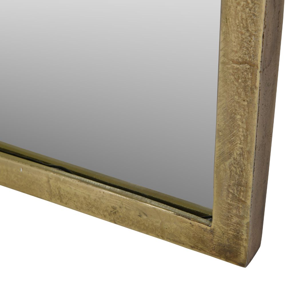 Product photograph of Libra Interiors Arched Window Large Mirror In Brass Finish from Olivia's.