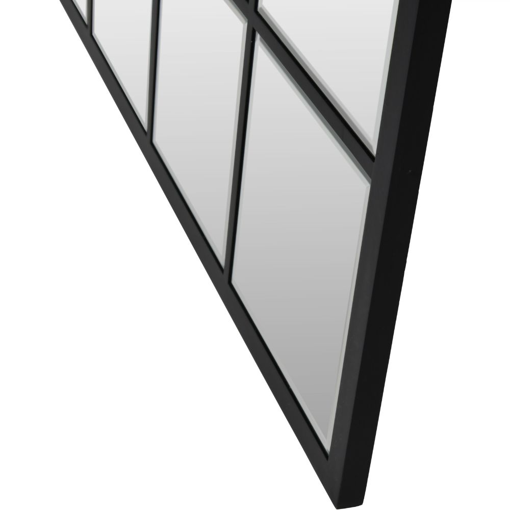 Product photograph of Libra Interiors Blakely Square Mirror In Black from Olivia's.