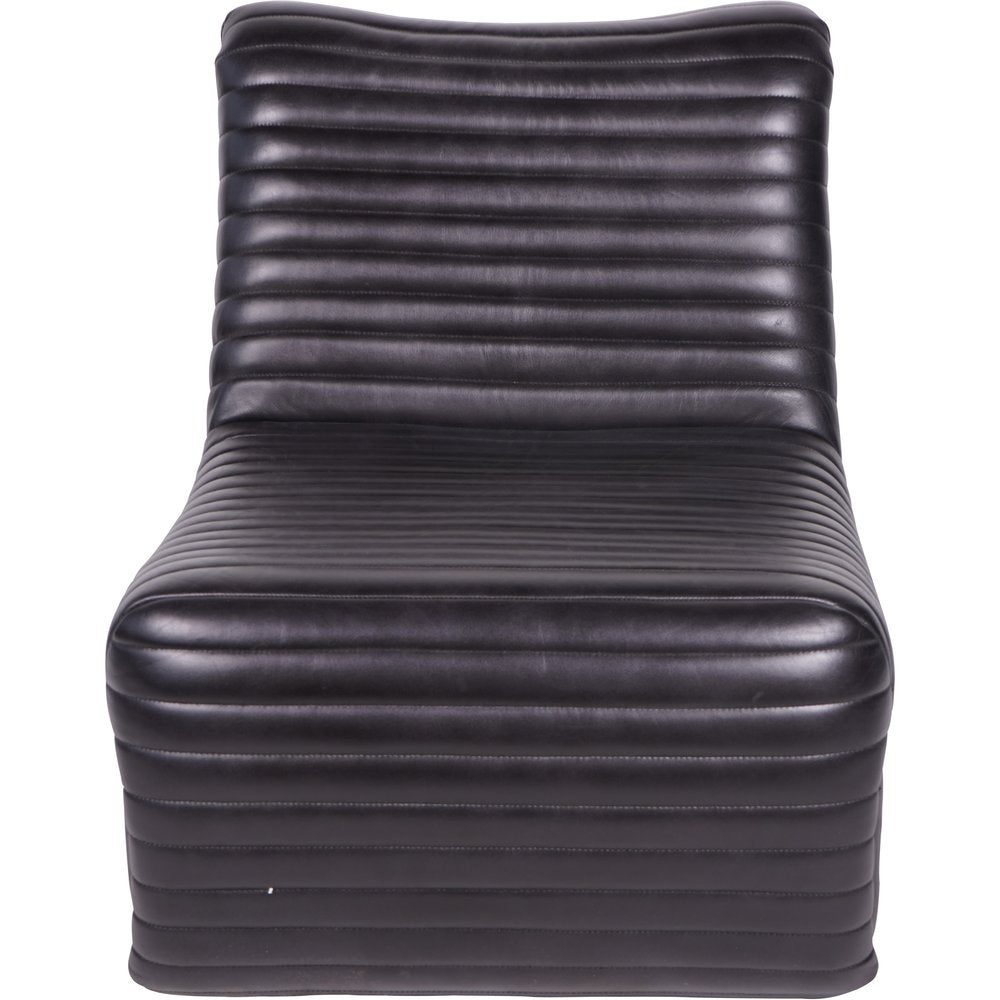 Product photograph of Libra Interiors Trinity Occasional Leather Chair In Charcoal from Olivia's