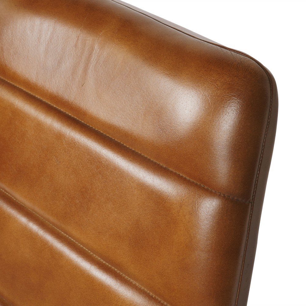 Product photograph of Libra Interiors Arthur Leather Chair In Cognac from Olivia's.