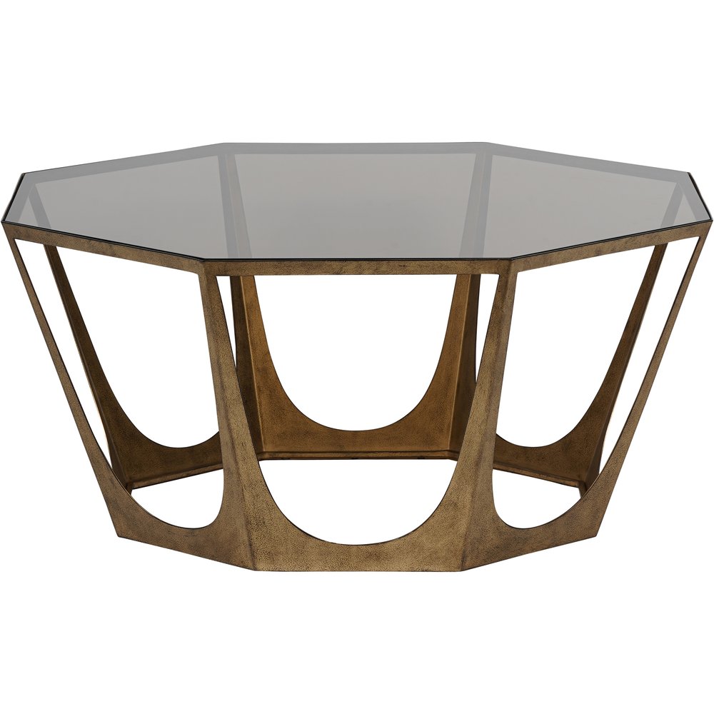 Libra Interiors Terassa Catalan Style Champagne And Smoked Glass Coffee Table