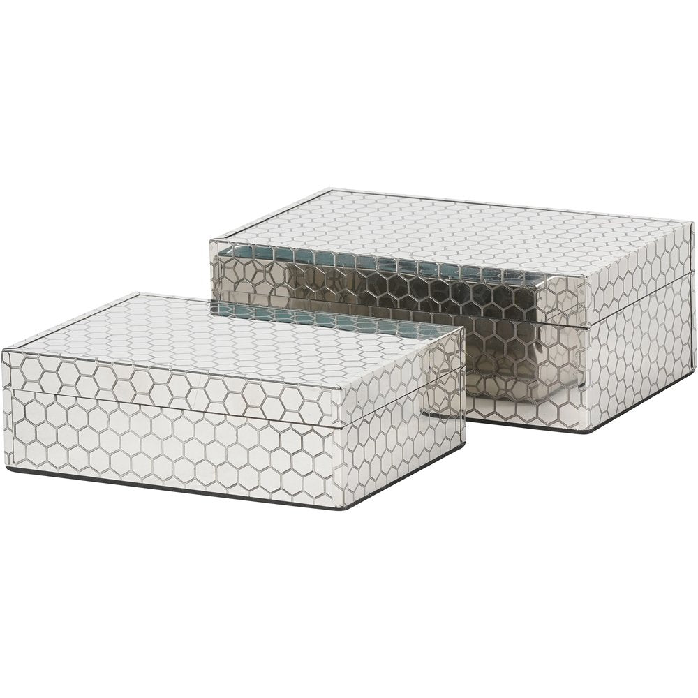 Product photograph of Libra Interiors Honeycomb Steel Design Box Small from Olivia's.