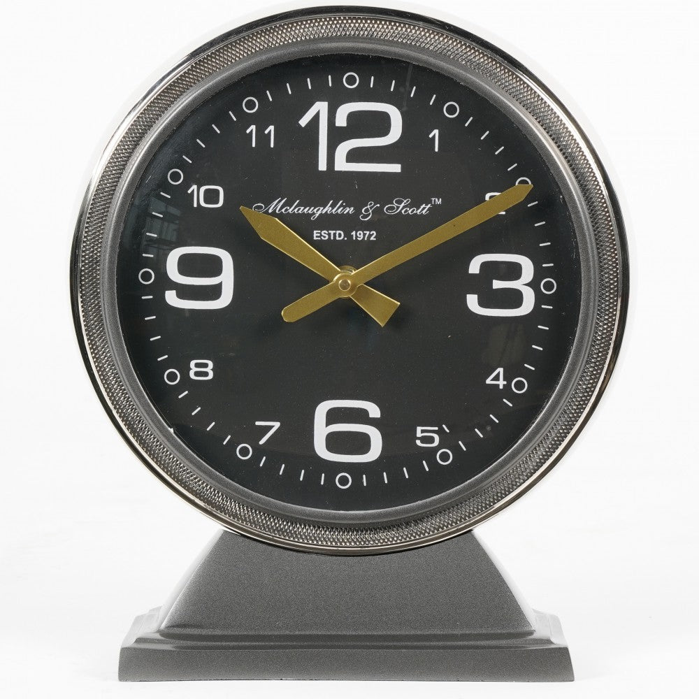 Product photograph of Libra Interiors Aviation Mantel Clock Large from Olivia's.