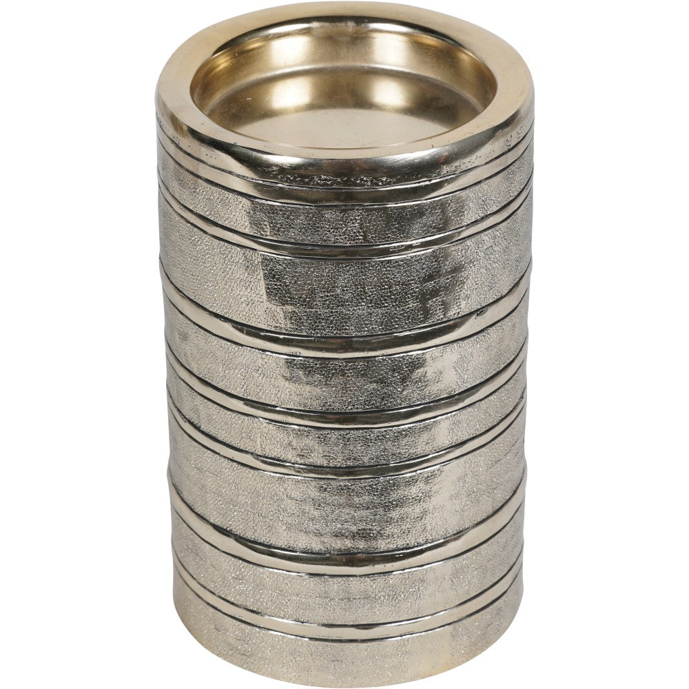 Product photograph of Libra Interiors Gilver Rings Pillar Candle Holder Large from Olivia's