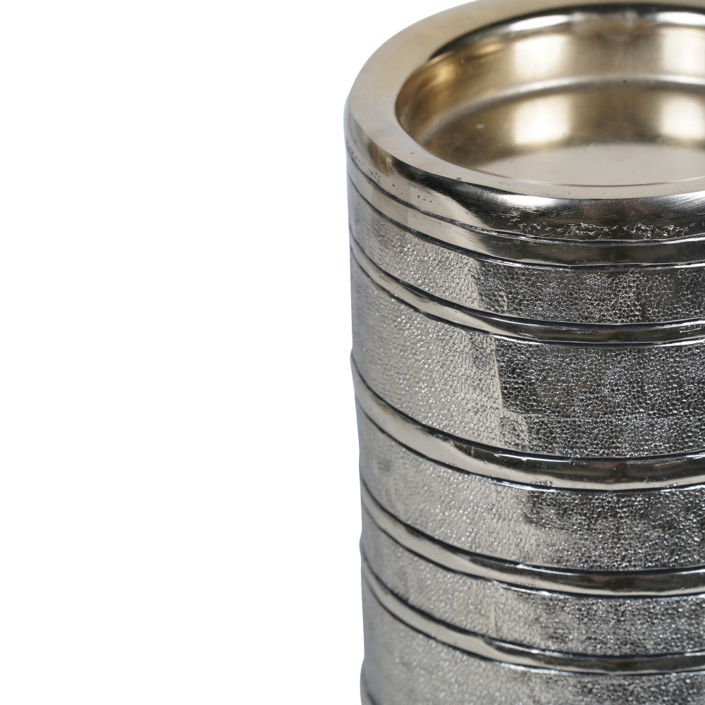 Product photograph of Libra Interiors Gilver Rings Pillar Candle Holder Large from Olivia's.