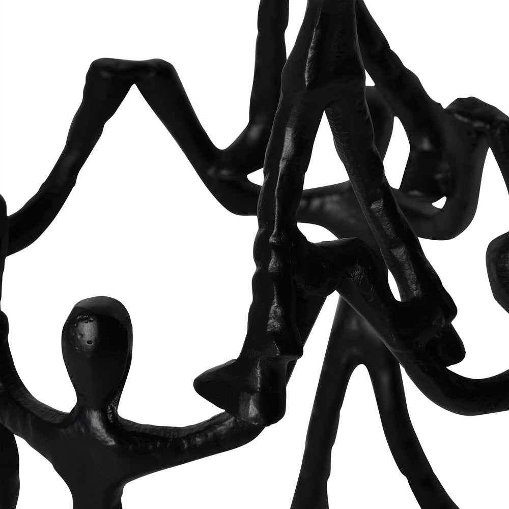 Product photograph of Libra Interiors Tower Of Humans Sculpture In Black from Olivia's.