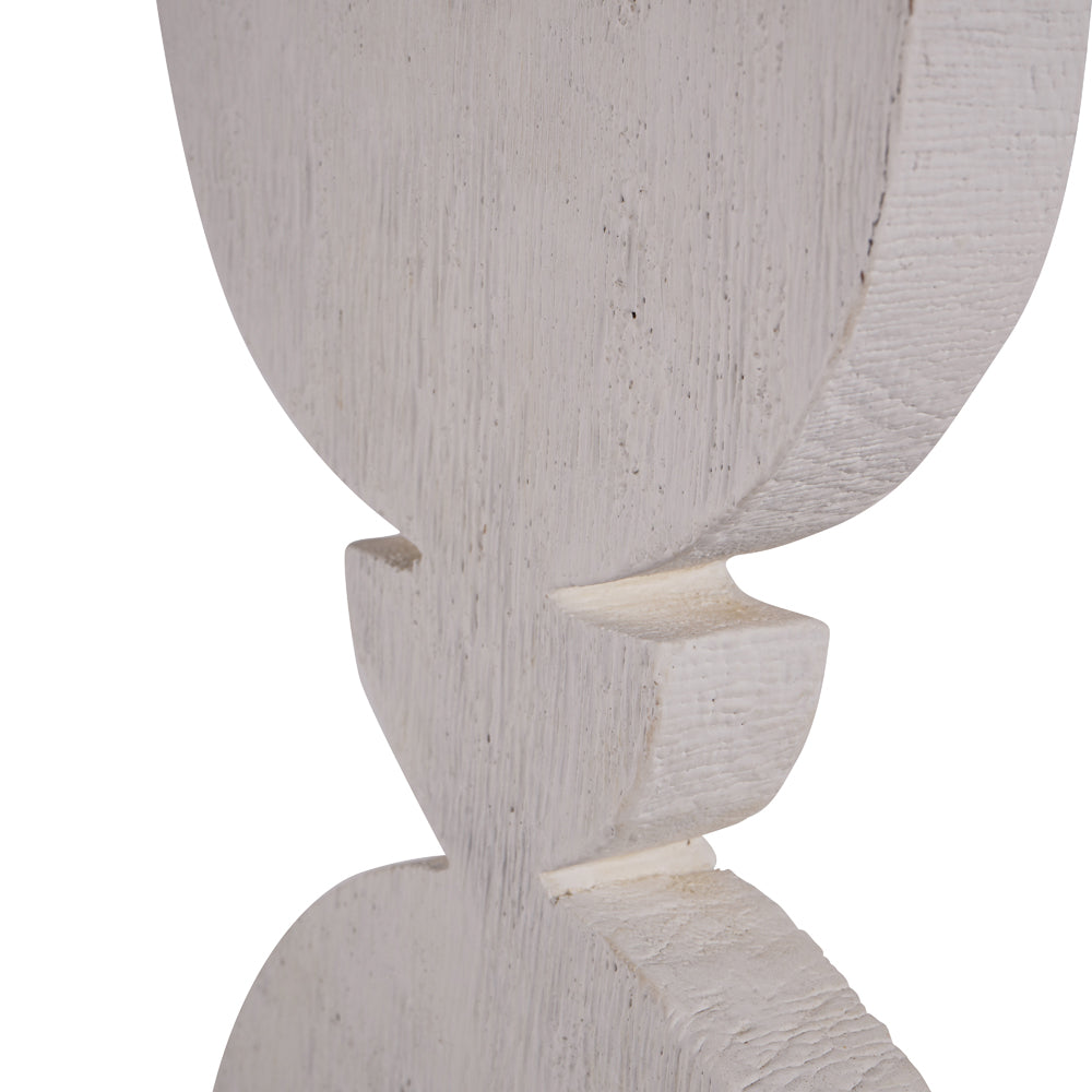 Product photograph of Libra Interiors Totem Sculpture On Stand White Small from Olivia's.