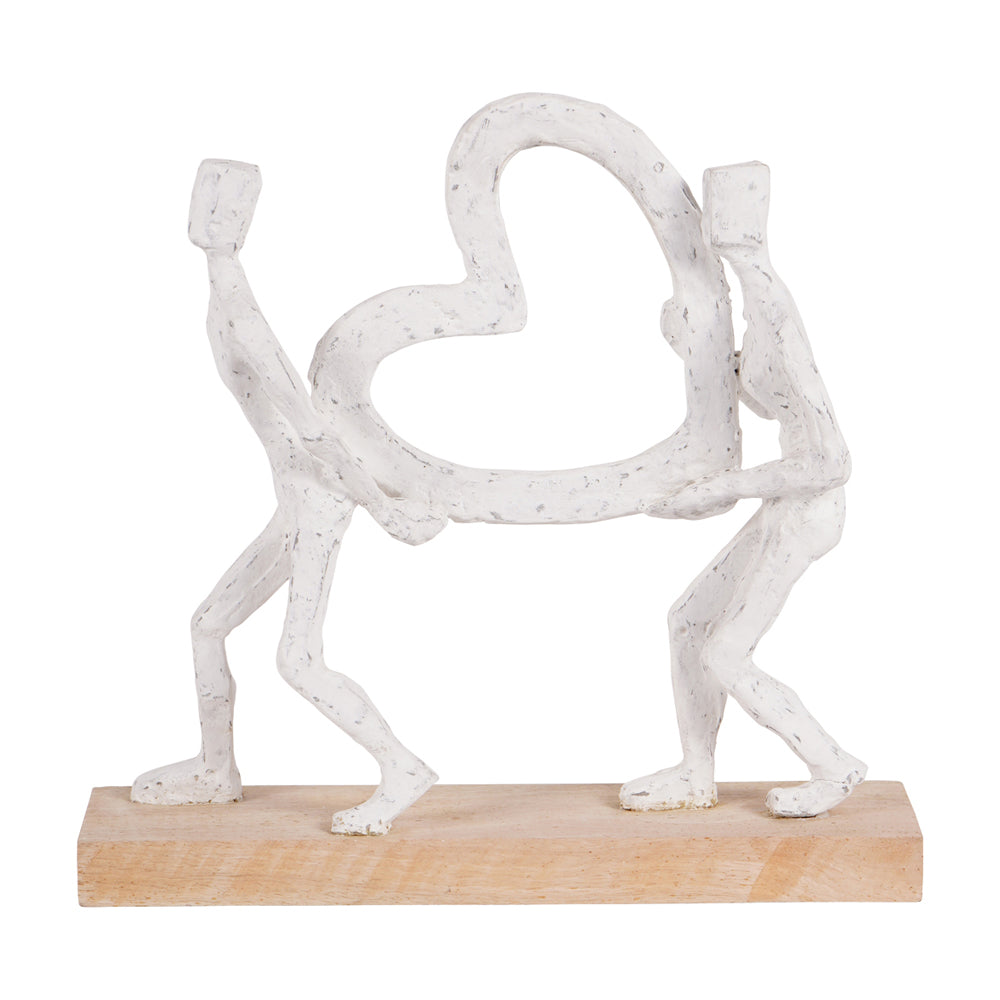 Product photograph of Libra Interiors Couple Holding Heart In White from Olivia's