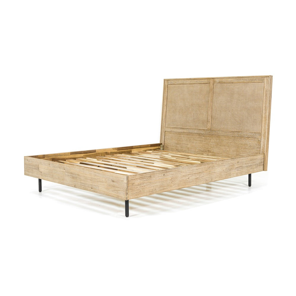 Product photograph of Libra Interiors Maddox King Size Bed In Natural from Olivia's