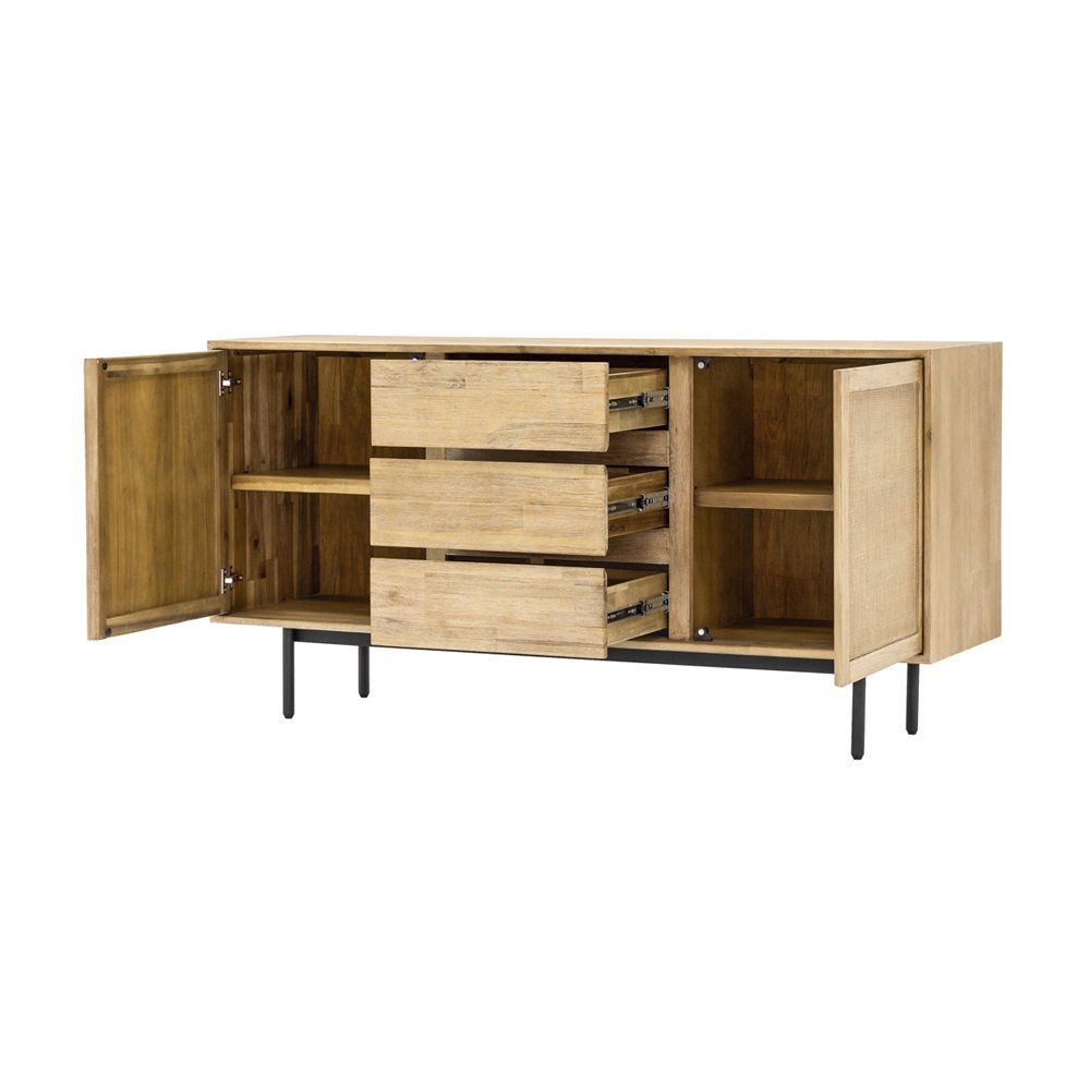Product photograph of Libra Interiors Maddox 2 Door 3 Drawer Sideboard from Olivia's.