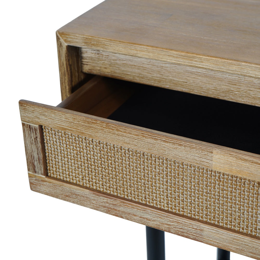 Product photograph of Libra Interiors Maddox 2 Drawer Console Table from Olivia's.
