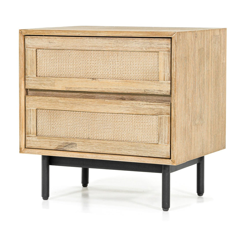 Product photograph of Libra Interiors Maddox 2 Drawer Bedside Table from Olivia's