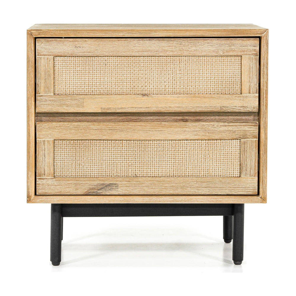 Product photograph of Libra Interiors Maddox 2 Drawer Bedside Table from Olivia's.