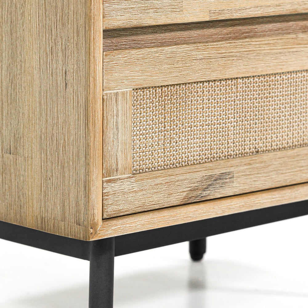 Product photograph of Libra Interiors Maddox 2 Drawer Bedside Table from Olivia's.