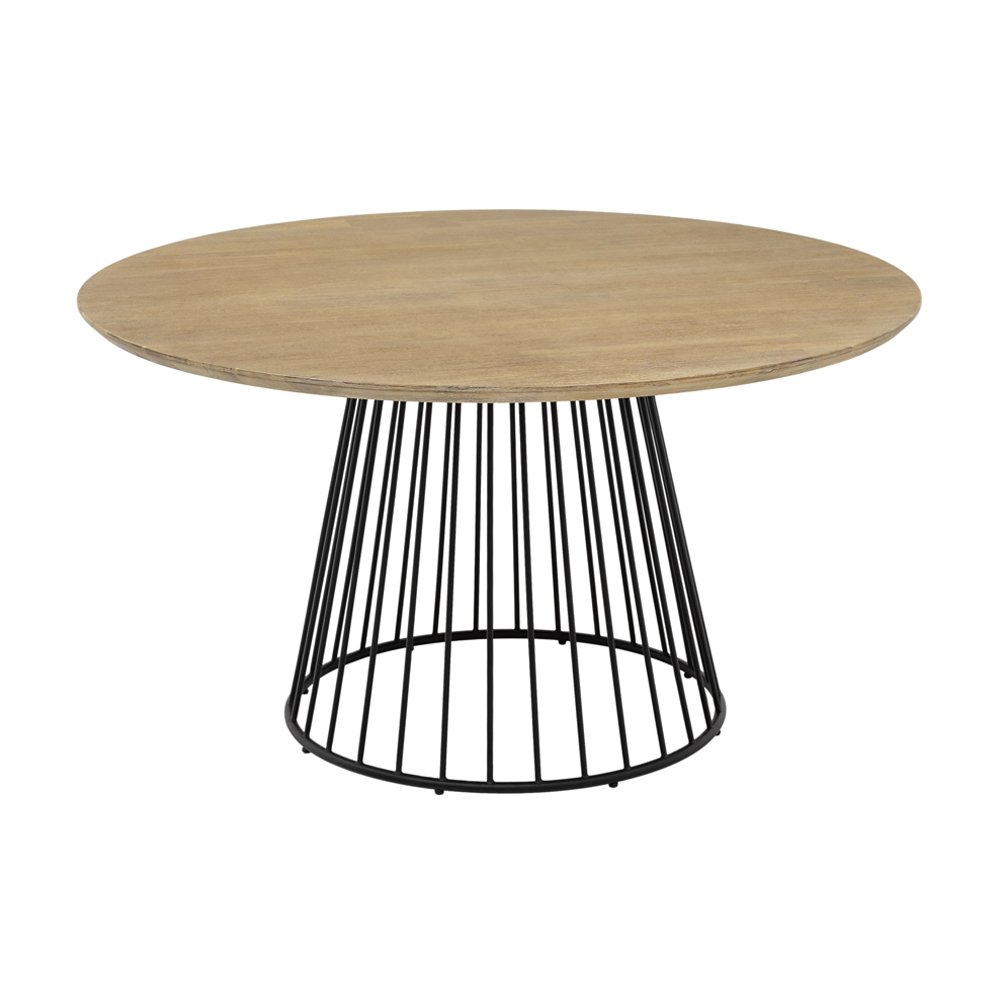 Libra Interiors Maddox Round Dining Table With Metal Base