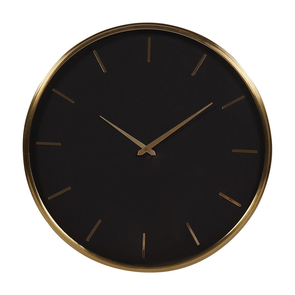 Product photograph of Libra Interiors Dial Wall Clock Black from Olivia's