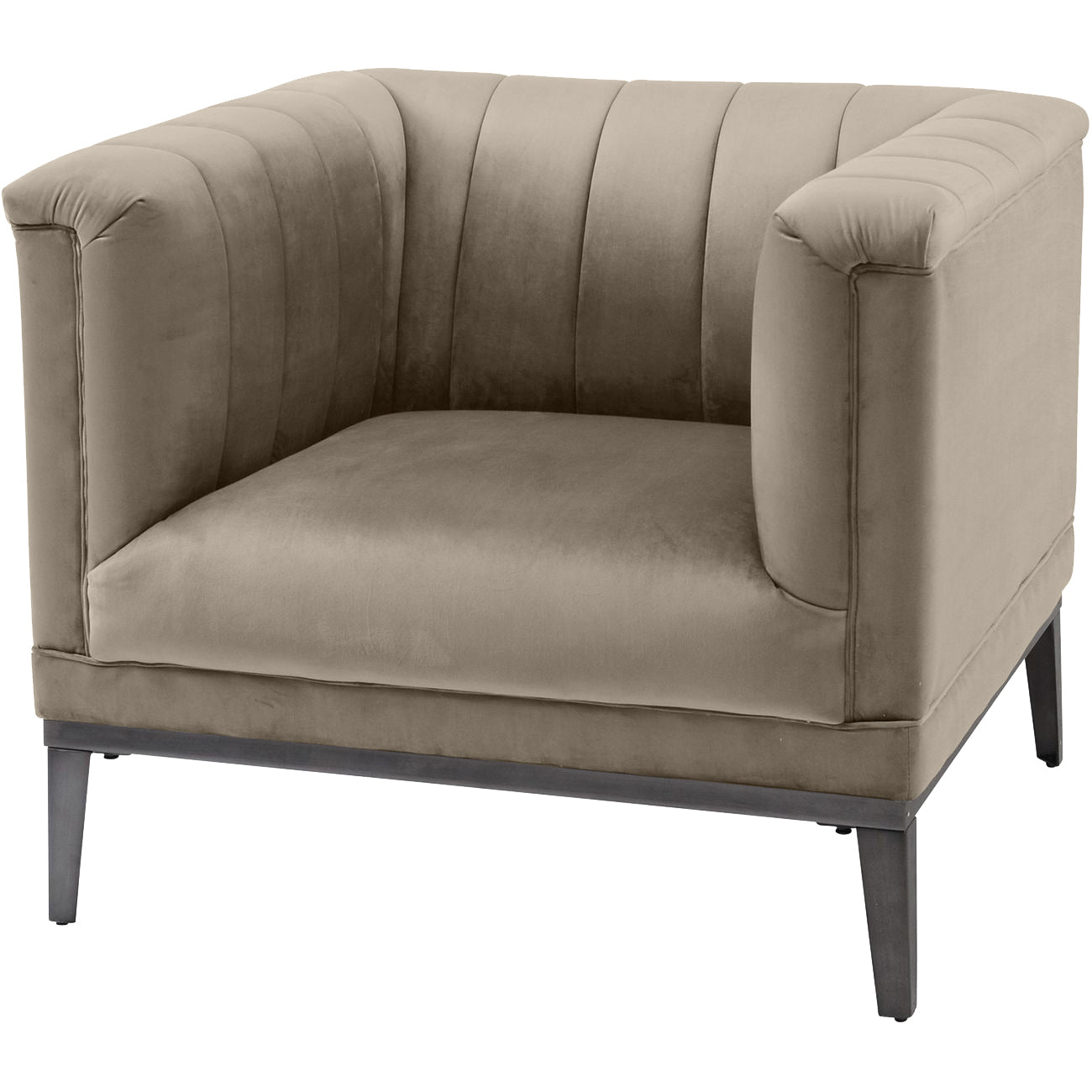 Libra Interiors Belgravia Mink Ribbed Occasional Chair