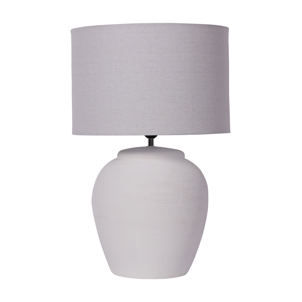 Product photograph of Libra Interiors Rhodes White Ceramic Lamp from Olivia's