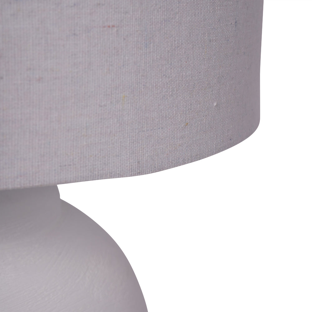 Product photograph of Libra Interiors Rhodes White Ceramic Lamp from Olivia's.