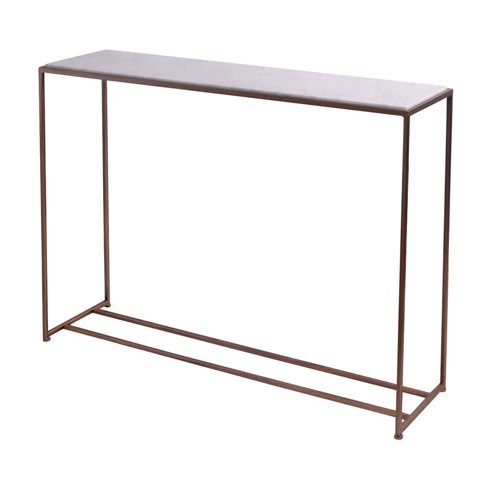 Libra Interiors Hylas Antique Copper Ceramic Console Table