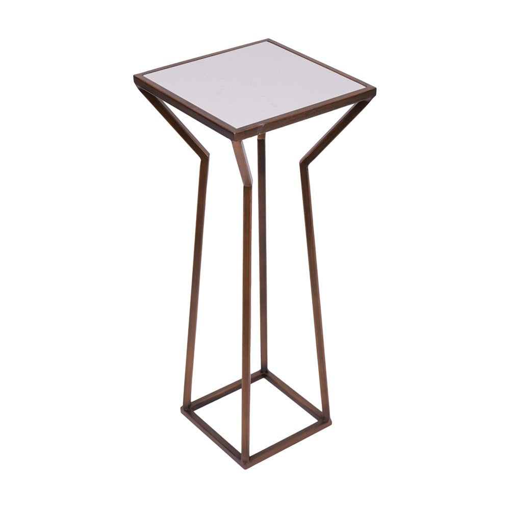 Product photograph of Libra Interiors Hylas Antique Copper Ceramic Side Table from Olivia's