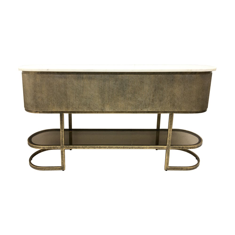 Product photograph of Libra Interiors Belvedere Large Console Table With Shelf from Olivia's