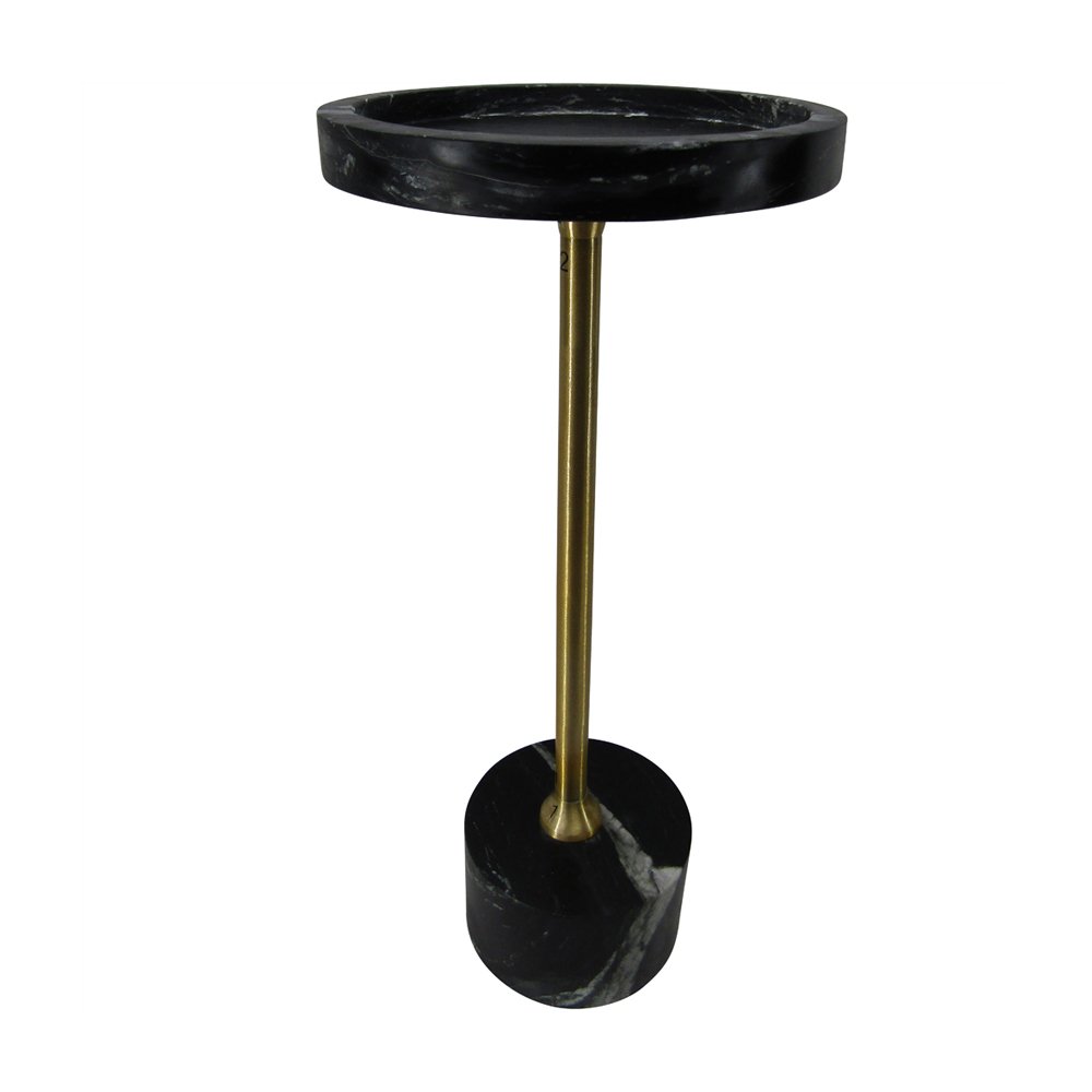 Libra Interiors Marble Black Side Table