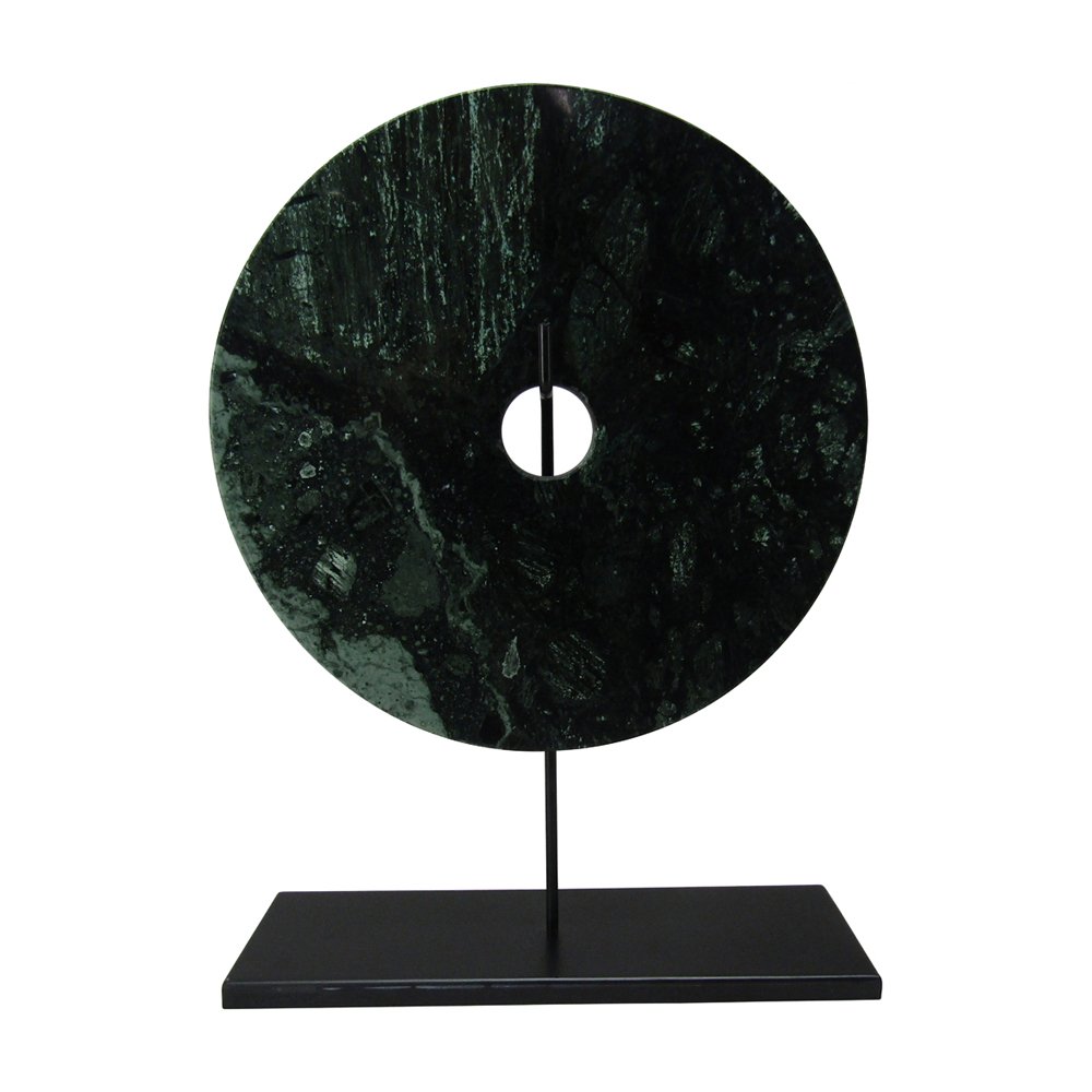 Libra Interiors Green Marble Ornament On Stand