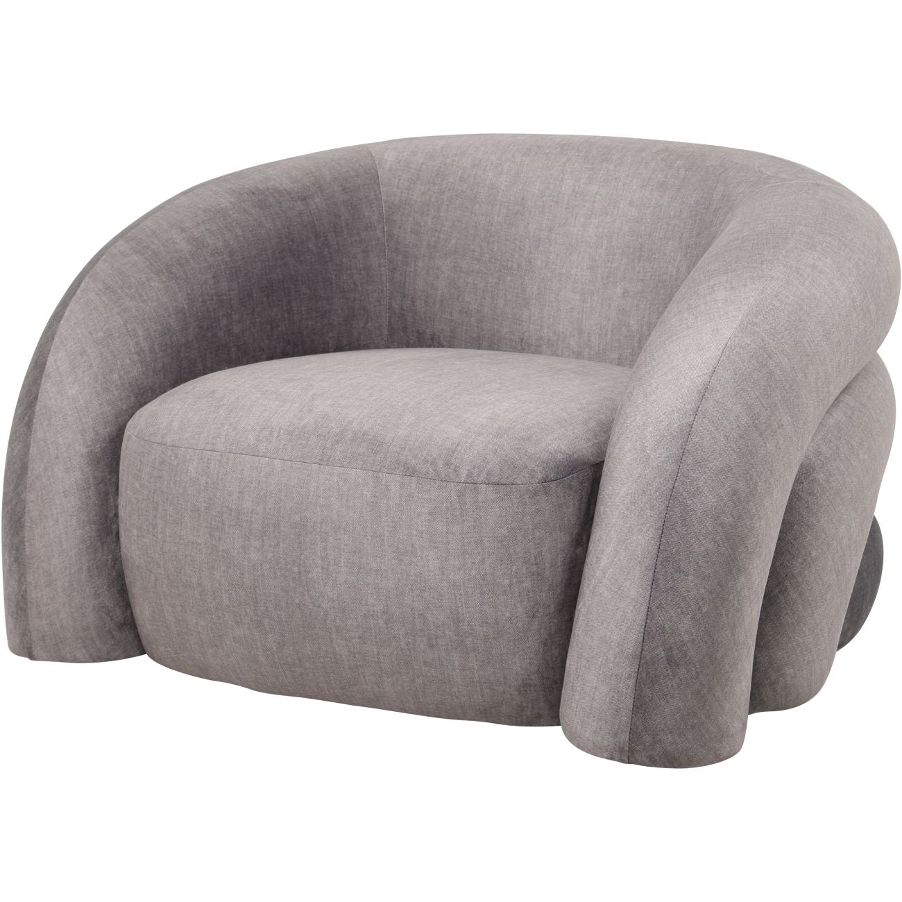 Product photograph of Casa Curved Snug Chair - Grey from Olivia's.