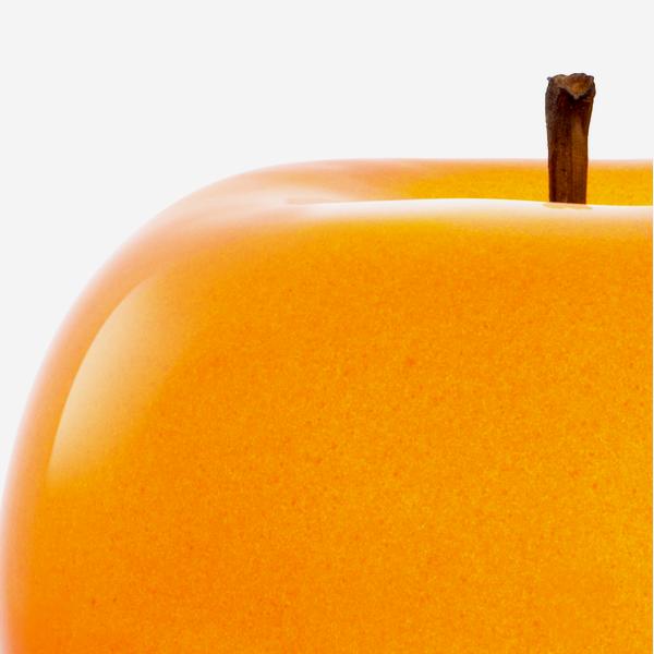 Product photograph of Andrew Martin Glazed Apple Sculpture Orange from Olivia's.