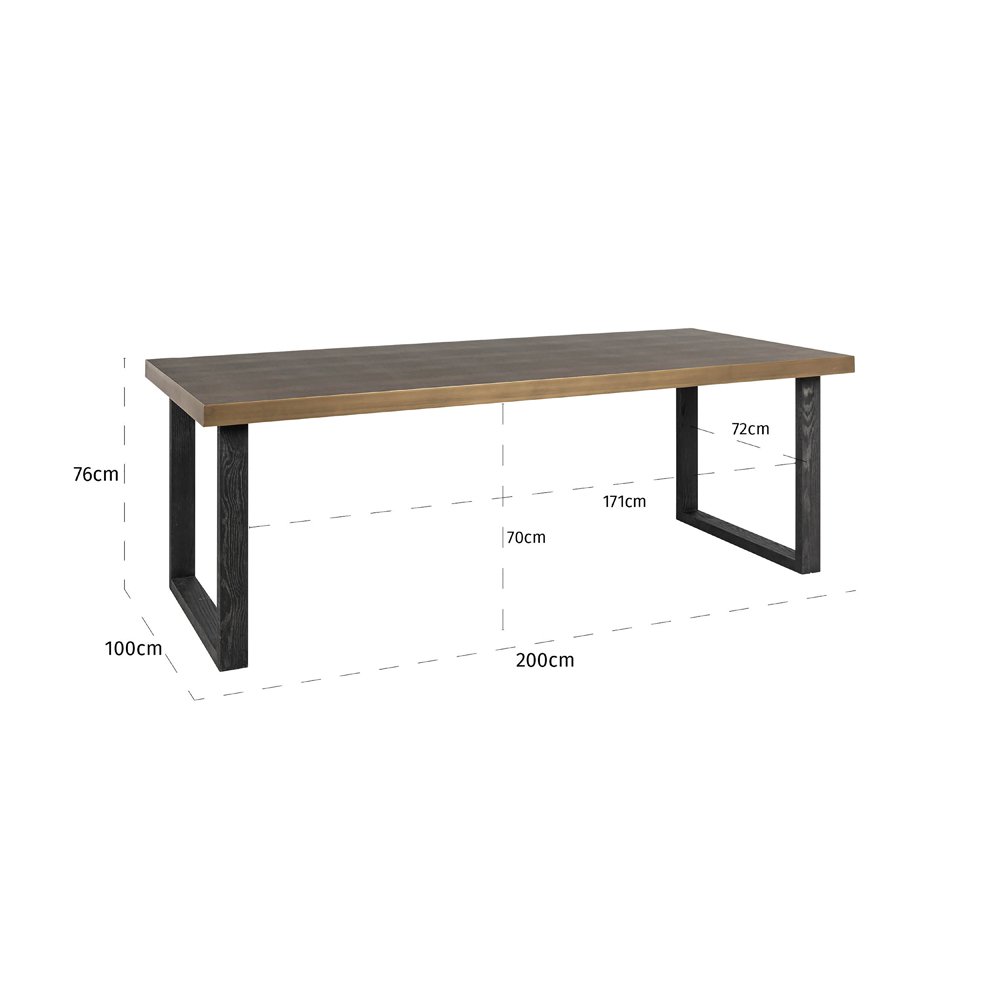 Product photograph of Richmond Interiors Bloomville 200cm Dining Table from Olivia's.