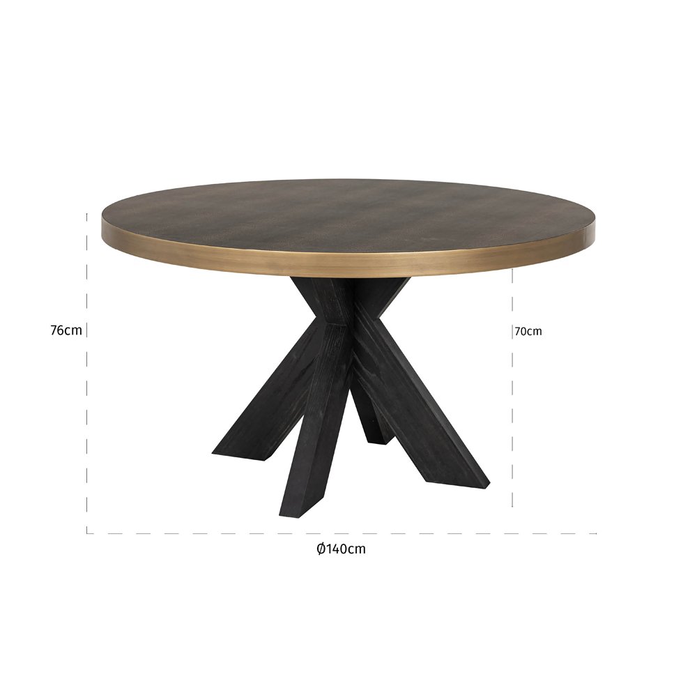 Product photograph of Richmond Interiors Bloomville 140cm Round Dining Table from Olivia's.