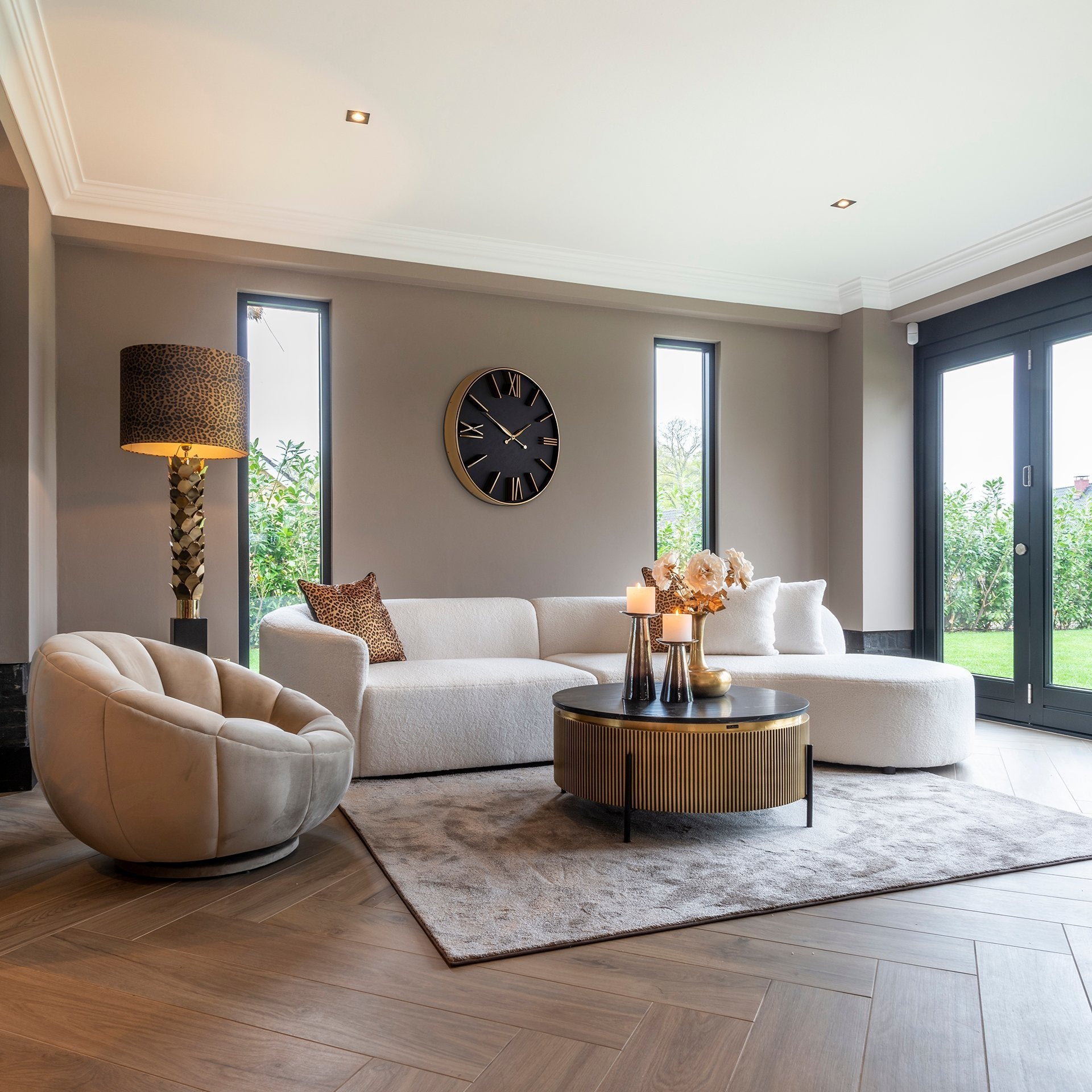 Product photograph of Richmond Ironville Round Coffee Table from Olivia's.