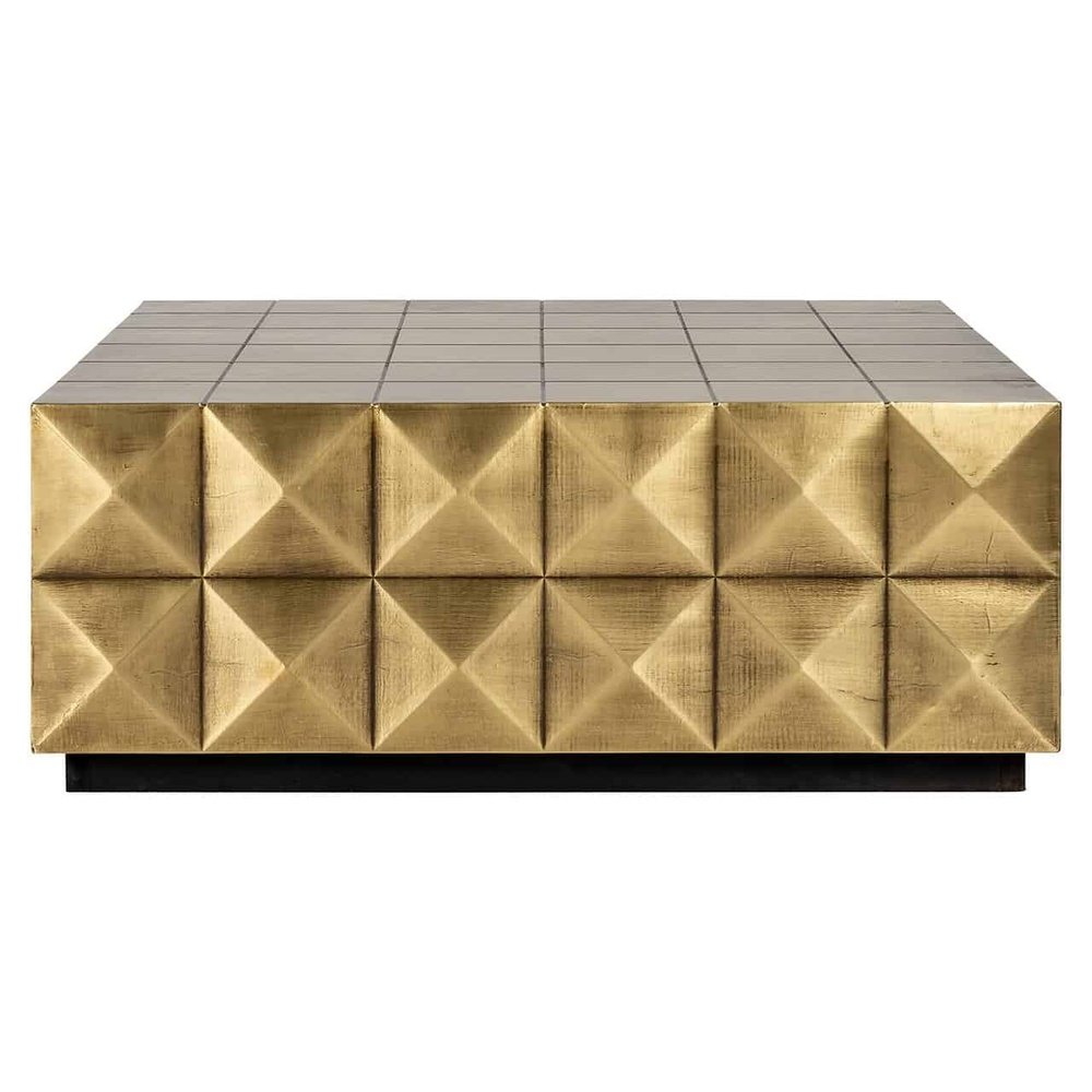 Product photograph of Richmond Interiors Collada Coffee Table In Brushed Gold from Olivia's.