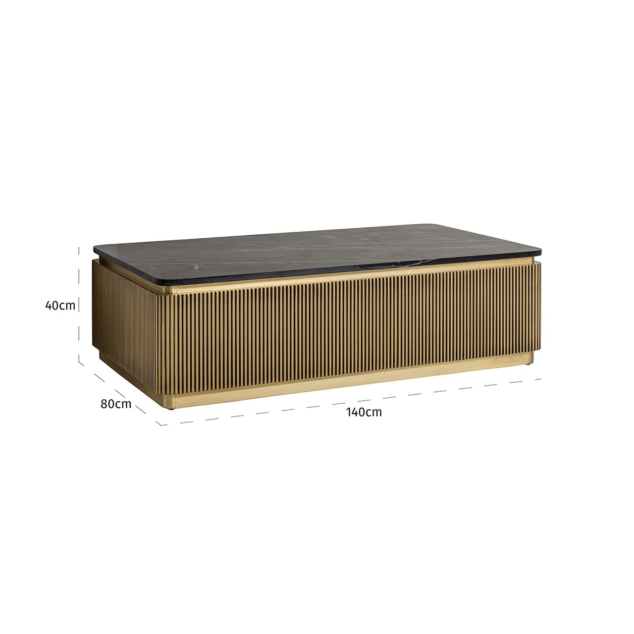 Product photograph of Ironville Coffee Table - Brushed Gold from Olivia's.