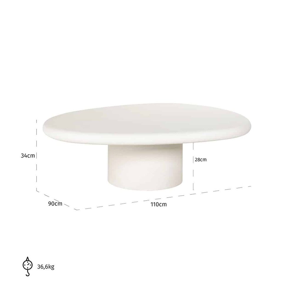 Product photograph of Richmond Interiors Bloomstone Coffee Table - 1 Leg from Olivia's.