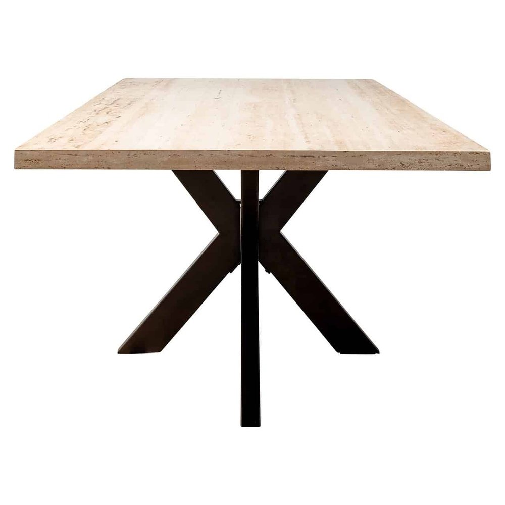 Product photograph of Richmond Interiors Avalon 6 Seater Travertine Dining Table from Olivia's.